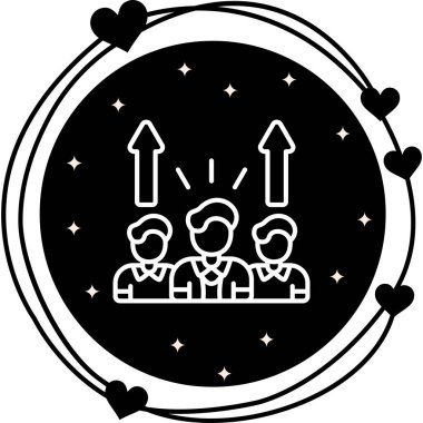 takım web simgesi vektör illüstrasyonu