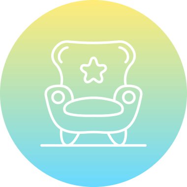 koltuk web simgesi, vektör çizim