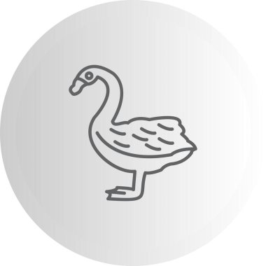 Siyah Kuğu simgesi vektör çizimi tasarımı