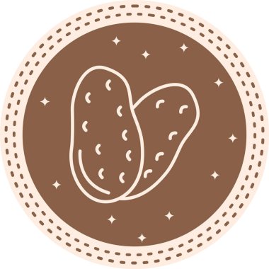 Patates web simgesinin vektör illüstrasyonu