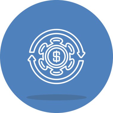 Para Yaratıcı Modern Düz Vektör Tasarımı