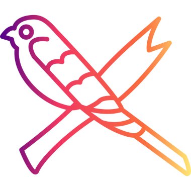 Barn Swallow ikon vektör illüstrasyon tasarımı