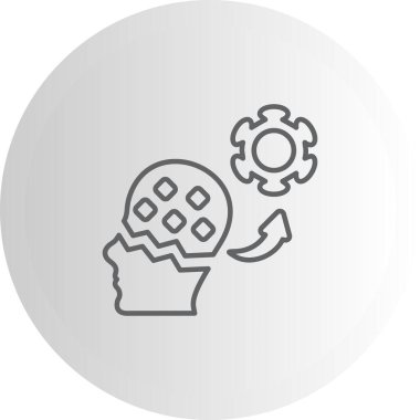 Makine Öğrenme Web simgesi vektör çizimi