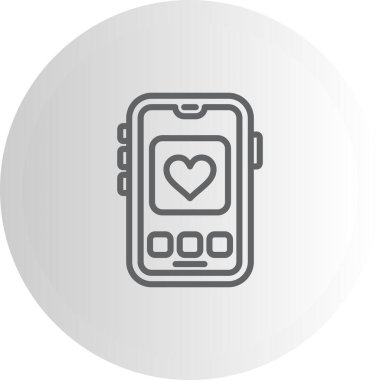 kalp web simgesi vektör illüstrasyonu