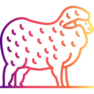 Koyun ikonu vektör illüstrasyon tasarımı