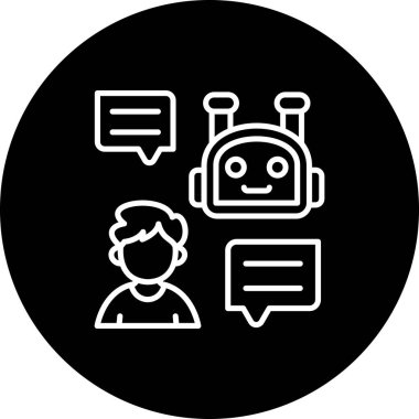 Konuşma web simgesi vektör illüstrasyonu