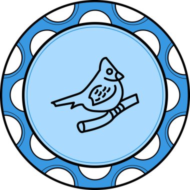 Kuzey Kardinal ikon vektör illüstrasyon tasarımı