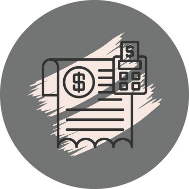 Dolar sembollü kağıt fatura ve mali muhasebe, bütçe planlaması veya gider izleme yönetimi için kullanılan hesap makinesi aracı