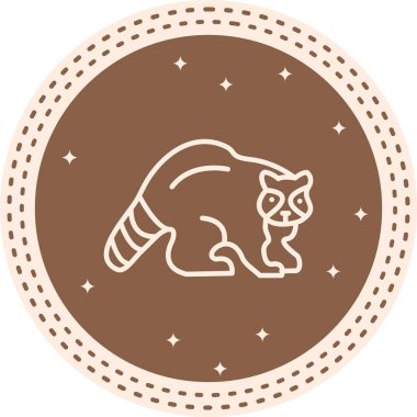 Rakun simgesi vektör çizimi