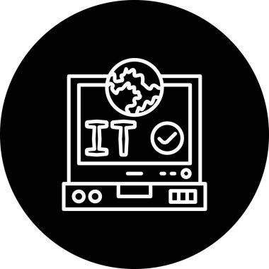 Online It World Creative Minimal Vektör Sanatı Özelliği