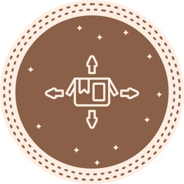 Dağıtım web simgesi vektör illüstrasyonu