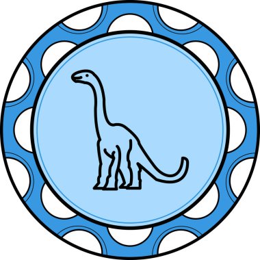 Diplodocus web simgesi vektör illüstrasyonu