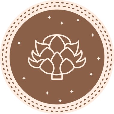 Enginar Ağ simgesinin vektör illüstrasyonu