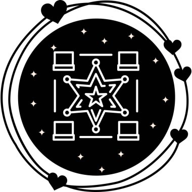 Yıldız Akımı Yaratıcı Minimum Vektör Sanatı Özelliği