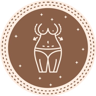 Göğüs simgesi basit düz illüstrasyon