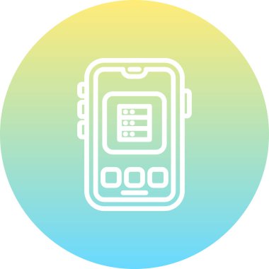 veritabanı web simgesi vektör çizimi