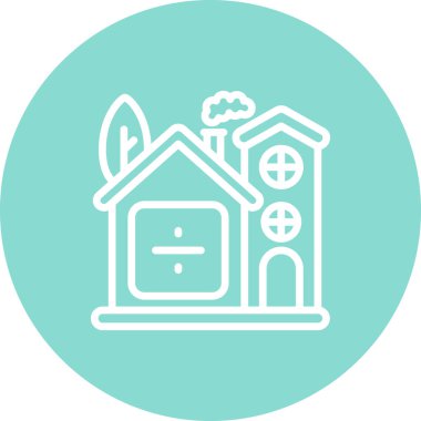 Ev Bölünmüş Düz Modern Tasarım Elementi