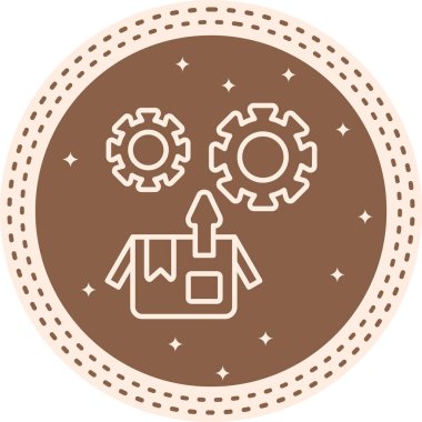 Ürün yönetimi web simgesi, vektör illüstrasyonu 