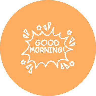 Günaydın web simgesi vektör illüstrasyonu