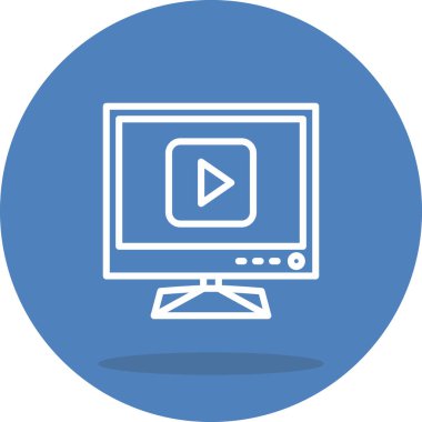 Tv screen with Play button, Premium digital icon