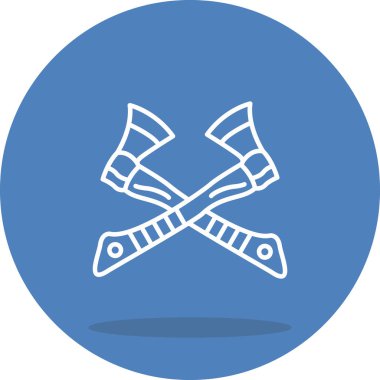 Axe Düz Simgesi, Basit İllüstrasyon