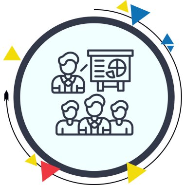 sunum web simgesi vektör illüstrasyonu