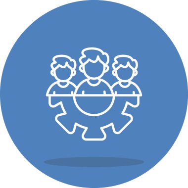 Takım Yönetimi web simgesi vektör illüstrasyonu