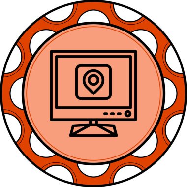 konum web simgesi vektör illüstrasyonu