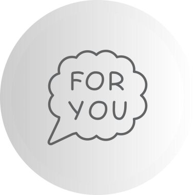 Konuşma balonu çizgisi simgesi, metin basit illüstrasyonlu web etiketi