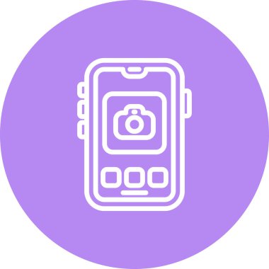 akıllı telefon simgesi, vektör illüstrasyon basit desen