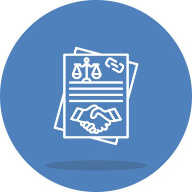 İş sözleşmesinin ana hatlarıyla simgesi. Anlaşma Belgeleri