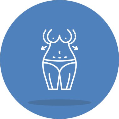 Göğüs simgesi basit düz illüstrasyon