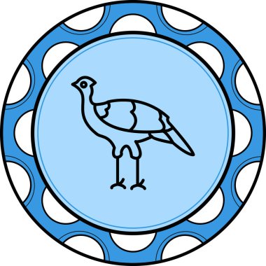 Bir çizgi ikonu hindi kuşunu temsil ediyor. Şükran Günü konsepti