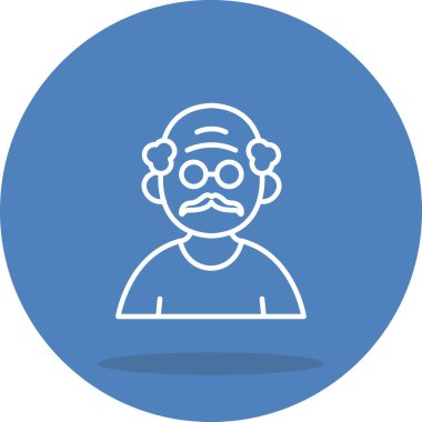 Yaşlı Adam Dinamik Kullanıcı Odaklanmış Grafik Özelliği