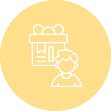 Hediye Zarif Profesyonel Düz Grafik Sembolü