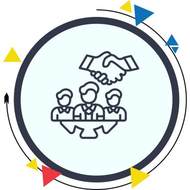 takım web simgesi vektör illüstrasyonu