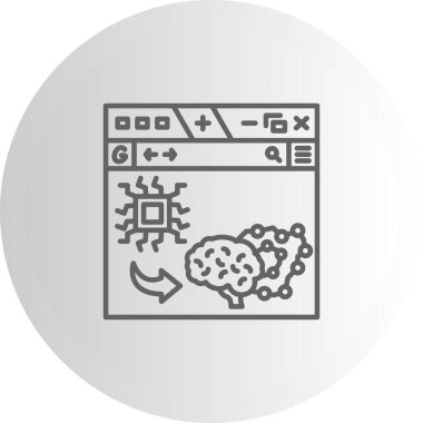 Web Sitesi Satır Simgesi, Basit Görüntü Beyaz Arkaplanda İzole Edildi