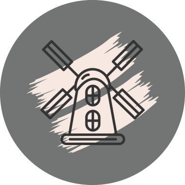 Windmill Yenilikçi Düz Ürün Tasarım Sembolü