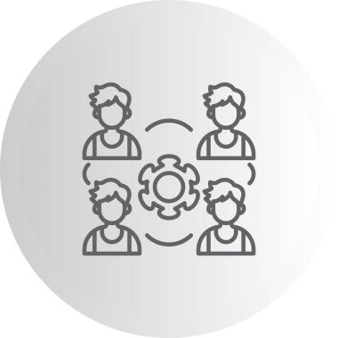 Merkezi bir dairesel amblem, resmi bir işbirliği anlaşmasını sembolize ederek iş adamlarının takım çalışmasını resmediyor.