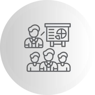 sunum web simgesi vektör illüstrasyonu