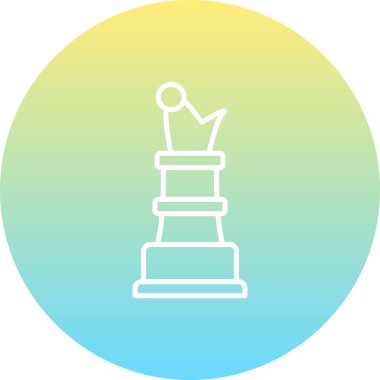 Satranç Piskoposu Profesyonel Düz Grafik Sembolü