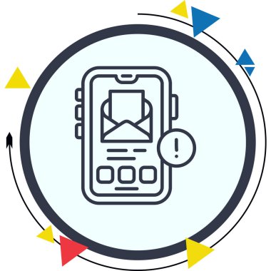 Uyarı Ağ ikonu vektör illüstrasyonu