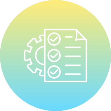 Proje Yönetimi web simgesi vektör illüstrasyonu