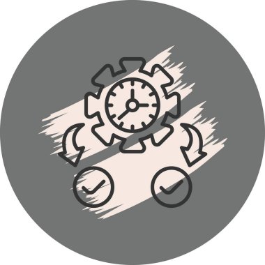 Zaman Yönetimi Zarif Dengeli Düz Sanat Özelliği