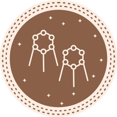 Yapay zeka satırı simgesi, vektör çizim