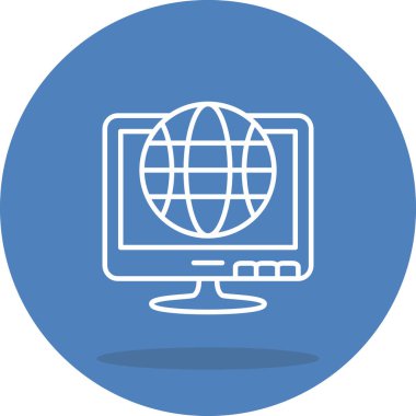 Dünya çapında web simgesi vektör illüstrasyonu