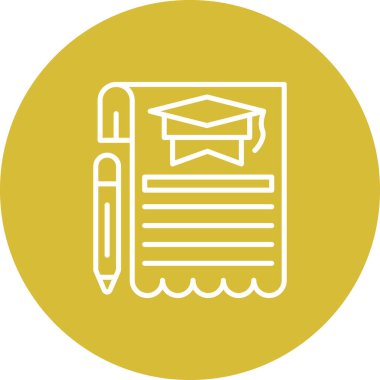 Sertifika Yetki Satırı Simgesi, Beyaz Arkaplan Üzerine Basit Resimler 