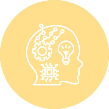 Makine Öğrenme Web simgesi vektör çizimi