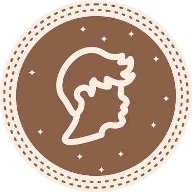 erkek avatar simgesi, vektör illüstrasyonu basit tasarım