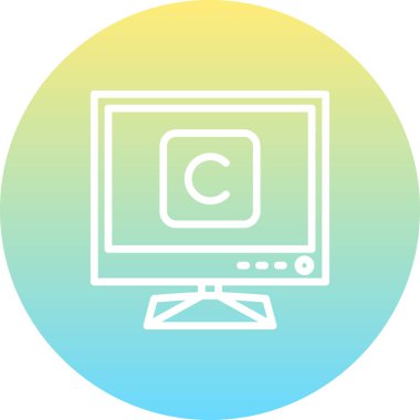 telif hakkı web simgesi vektör illüstrasyonu